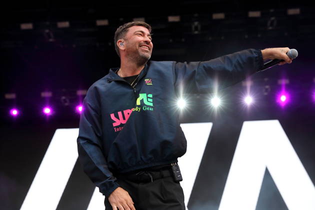 Marten Laciny alias Marteria bei einem Konzert als Support für Nils Wehowsky alias Finch im Stadion An der Alten Försterei in Berlin, 3. Juli 2026. Marteria Konzert Berlin