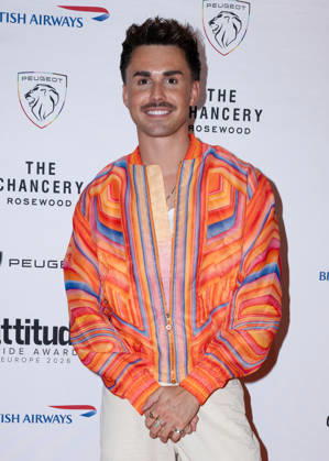 Joe Baggs attends the Peugeot Attitude PRIDE Awards Europe 2026, supported by British Airways, at The Chancery Rosewood in London, England. UK. Friday 3rd July 2026. Copyright: xJamesxWarrenx PRIDE AWARDS EUROPE 202692