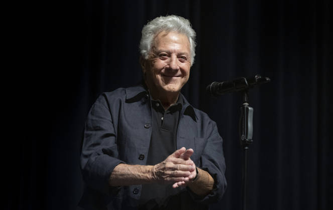 The 60th Karlovy Vary International Film Festival continued on its second day, in Karlovy Vary, Czech Republic, on July 4, 2026. American actor Dustin Hoffman introduced film The Graduate . (CTKxPhoto KaterinaxSulova) CTKPhotoP2026070404179  CTKPhotoP2026070404179