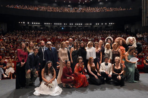 The 60th Karlovy Vary International Film Festival continued on its second day, in Karlovy Vary, Czech Republic, on July 4, 2026. A delegation of filmmakers presented the co-production film Chica Checa (Czech Republic, France, Slovakia) in the Grand Hall of the Thermal Hotel. (CTKxPhoto SlavomirxKubes) CTKPhotoP2026070405643  CTKPhotoP2026070405643
