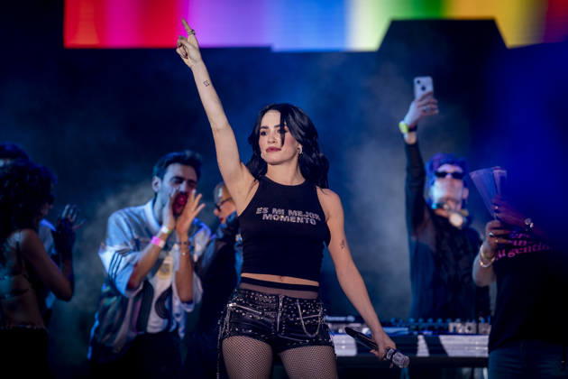 Lali Performs at MADO 2026 Singer Lali performs on the Plaza Espana stage at MADO 2026 Madrid Pride on July 4, 2026, in Madrid, Spain. A singer, actress, and international icon, her performance combines pop, dance, and a captivating stage show to celebrate diversity, freedom, and connection with the audience. A Pé MADRID, Spain MADRID, Spain Spain Copyright: xA.xPÃ rezxMecax 7645260