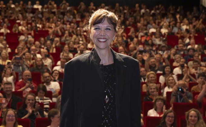 The 60th Karlovy Vary International Film Festival continued on its second day, in Karlovy Vary, Czech Republic, on July 4, 2026. Director, screenwriter, and actress Maggie Gyllenhaal, who received the Festival President s Award, presented the film The Bride! (CTKxPhoto KaterinaxSulova) CTKPhotoP2026070407730  CTKPhotoP2026070407730