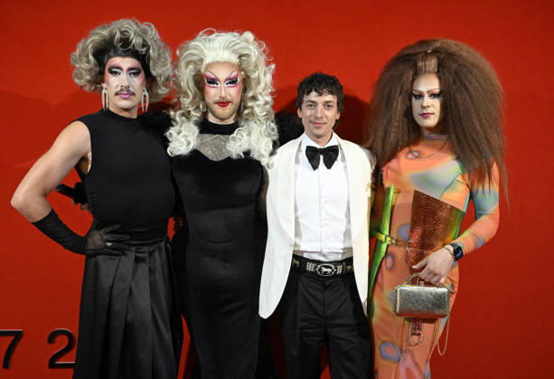 The 60th Karlovy Vary International Film Festival continued on its second day, in Karlovy Vary, Czech Republic, on July 4, 2026. A delegation of filmmakers presented the co-production film Chica Checa (Czech Republic, France, Slovakia) in the Grand Hall of the Thermal Hotel. (CTKxPhoto KaterinaxSulova) CTKPhotoP2026070407017  CTKPhotoP2026070407017