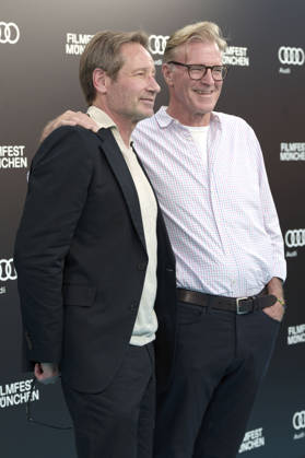 David Duchovny und John Lee Hancock beim Photocall zur Verleihung des CineMerit Awards auf dem 43. Filmfest München 2026 in der Hochschule für Fernsehen und Film. München, 04.07.2026
