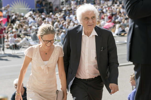 Katharina Koch und Udo Wachtveitl bei der Ankunft zum Event Oper für alle 2026 im Rahmen der Münchner Opernfestspiele mit der Live-Opernübertragung von Richard Wagners Die Walküre im Nationaltheater. München, 04.07.2026