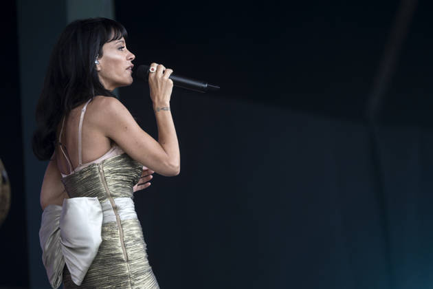 Denmark Roskilde Festival 2026 The British singer, songwriter, and actress Lilly Allen on the Orange Stage during the Roskilde Festival, Denmark, Saturday, July 4, 2026. (Photo: Torben Christensen Scanpix 2026) , Roskilde Denmark Copyright: TorbenxChristensen TorbenxChristensenx spdk20260704-221209-L