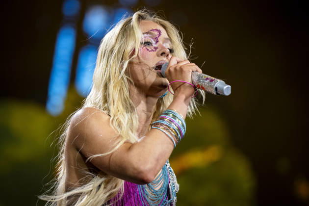 Roskilde Festival The Swedish singer Zara Larsson on the Orange Stage at Roskilde Festival, Denmark, Saturday, July 4, 2026. (Photo: Sebastian Elias Uth Ritzau Scanpix) , Denmark Copyright: SebastianxEliasxUthx spdk20260705-001141-L