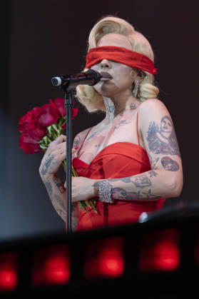 July 5, 2026, Madrid, Spain: Singer Mon Laferte performs during the MADO 2026 Festival at the Plaza de Espana in Madrid. Madrid Spain  - ZUMAs197 20260705_aaa_s197_043 Copyright: xAtilanoxGarciax