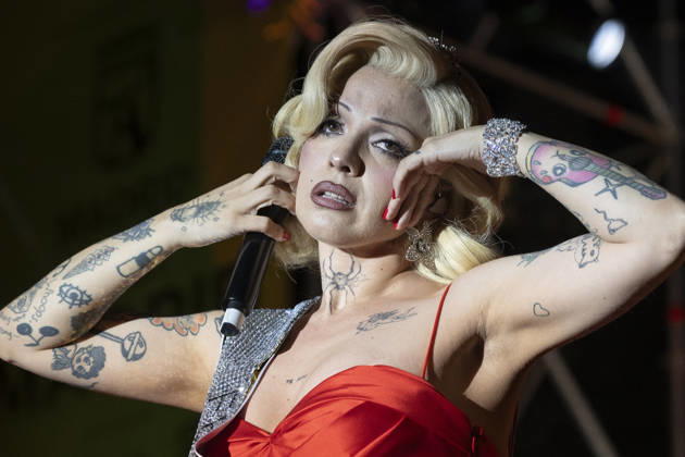 July 5, 2026, Madrid, Spain: Singer Mon Laferte performs during the MADO 2026 Festival at the Plaza de Espana in Madrid. Madrid Spain  - ZUMAs197 20260705_aaa_s197_090 Copyright: xAtilanoxGarciax