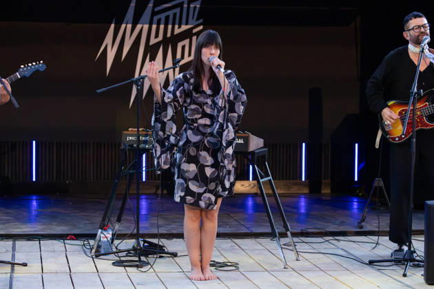 05.07.2026, Bellinzona, Parco Urbano, Nevermind Music Fest 2026: Monte Mai. AnaÃ¯s Schmid (lead vocals & synths) and Fabio Besomi (bass & electronics) Bellinzona Parco Urbano Ticino Switzerland Copyright: xJustPictures.ch FrancescoxMinghettix jp-en-FrMi-_NG_0219