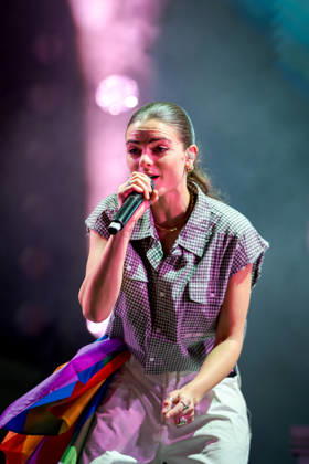 Lucía De la Puerta Performs at MADO 2026 Singer Lucía De la Puerta performs on stage at Plaza de las Reinas during MADO 2026 Madrid Pride on July 5, 2026, in Madrid, Spain. Lucía De la Puerta is an influencer, actress, singer, and medical school graduate. She describes herself as a mecatriz, went viral on TikTok, and has appeared in Netflix projects. She is an urban pop artist and a major advocate for LGBTQI+ visibility on social media. Diego Radamé Madrid, Spain Madrid, Spain Spain Copyright: xDiegoxRadamà sx 7647940