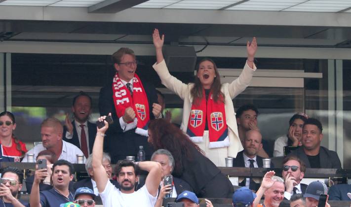 2026 World Cup - Princess Ingrid Alexandra and Prince Sverre Magnus of Norway Princess Ingrid Alexandra of Norway and Prince Sverre Magnus of Norway attend the match Brazil vs Norway FIFA World Cup 2026 at the New York New Jersey Stadium, NJ on July 5, 2026. Photo by Charles Guerin ABACAPRESS.COM East Rutherford NJ United States  Copyright: xGuerinxCharles ABACAx