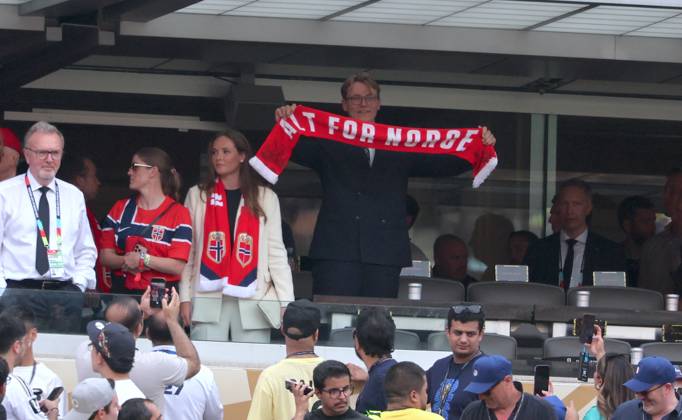 2026 World Cup - Princess Ingrid Alexandra and Prince Sverre Magnus of Norway Princess Ingrid Alexandra of Norway and Prince Sverre Magnus of Norway attend the match Brazil vs Norway FIFA World Cup 2026 at the New York New Jersey Stadium, NJ on July 5, 2026. Photo by Charles Guerin ABACAPRESS.COM East Rutherford NJ United States  Copyright: xGuerinxCharles ABACAx