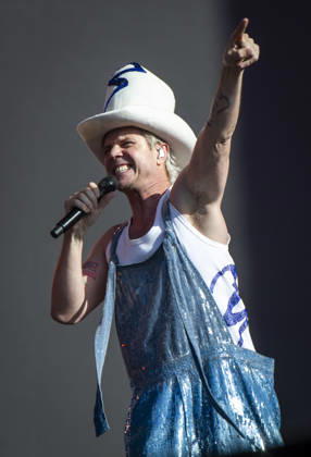 Scissor Sisters at BST Festival 05 July 2026 Scissor Sisters perform at American Express presents BST Hyde Park Festival in London on 5th July 2026. Guest appearance from Mel C. Jason Jake Shears Sellards lead vocals, Scott Babydaddy Hoffman bass guitar, Derek Del Marquis Gruen lead guitar., Credit:Zoran Veselinovic B4859 Avalon UK, London, Hyde Park  Copyright: xZoranxVeselinovicx xB4859x xAvalonx 1114743225