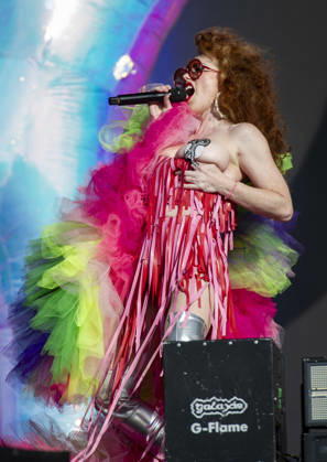 Scissor Sisters at BST Festival 05 July 2026 Scissor Sisters perform at American Express presents BST Hyde Park Festival in London on 5th July 2026. Guest appearance from Mel C. Jason Jake Shears Sellards lead vocals, Scott Babydaddy Hoffman bass guitar, Derek Del Marquis Gruen lead guitar., Credit:Zoran Veselinovic B4859 Avalon UK, London, Hyde Park  Copyright: xZoranxVeselinovicx xB4859x xAvalonx 1114743330