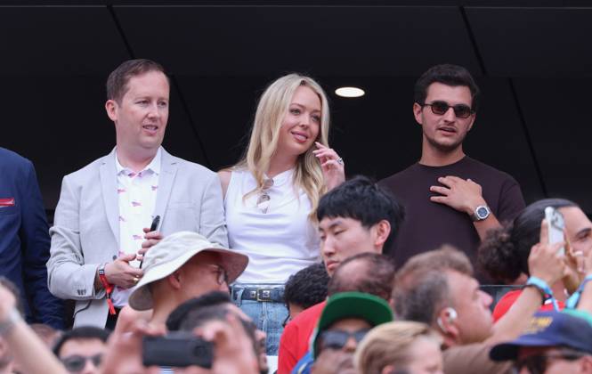 CORRECTION TITLE - 2026 World Cup - Tiffany Trump at Brazil v Norway CORRECTION CAPTION - Tiffany Trump, Donald Trump s Daughter with friend attend the match Brazil vs Norway FIFA World Cup 2026 at the New York New Jersey Stadium, NJ on July 5, 2026. Photo by Charles Guerin ABACAPRESS.COM East Rutherford NJ United States  Copyright: xGuerinxCharles ABACAx