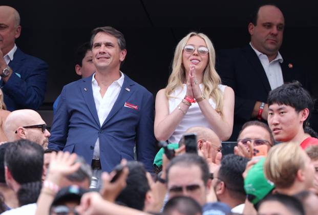 CORRECTION TITLE - 2026 World Cup - Tiffany Trump at Brazil v Norway CORRECTION CAPTION - Tiffany Trump, Donald Trump s Daughter with friend attend the match Brazil vs Norway FIFA World Cup 2026 at the New York New Jersey Stadium, NJ on July 5, 2026. Photo by Charles Guerin ABACAPRESS.COM East Rutherford NJ United States  Copyright: xGuerinxCharles ABACAx