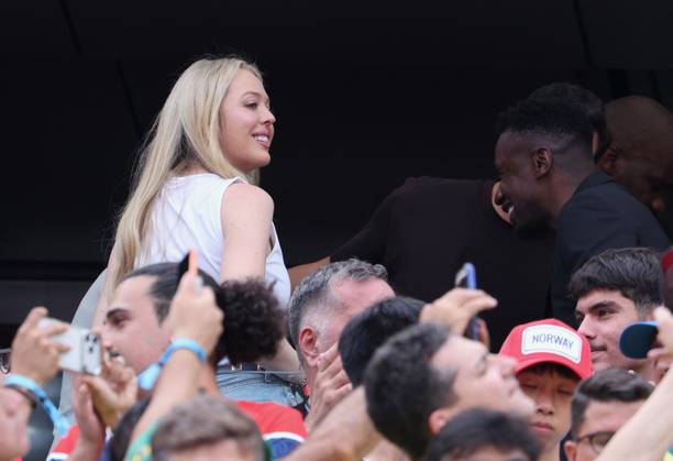 CORRECTION TITLE - 2026 World Cup - Tiffany Trump at Brazil v Norway CORRECTION CAPTION - Tiffany Trump, Donald Trump s Daughter and Blaise Matuidi attend the match Brazil vs Norway FIFA World Cup 2026 at the New York New Jersey Stadium, NJ on July 5, 2026. Photo by Charles Guerin ABACAPRESS.COM East Rutherford NJ United States  Copyright: xGuerinxCharles ABACAx