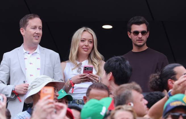 CORRECTION TITLE - 2026 World Cup - Tiffany Trump at Brazil v Norway CORRECTION CAPTION - Tiffany Trump, Donald Trump s Daughter with friend attend the match Brazil vs Norway FIFA World Cup 2026 at the New York New Jersey Stadium, NJ on July 5, 2026. Photo by Charles Guerin ABACAPRESS.COM East Rutherford NJ United States  Copyright: xGuerinxCharles ABACAx
