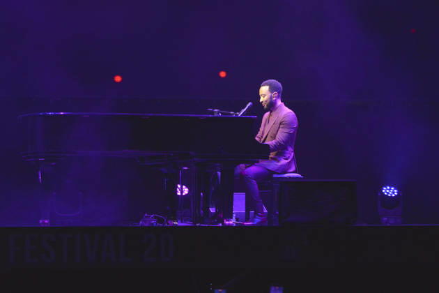 IPA86428401 - Lucca, July 5, 2026 As it does every year, the Lucca Summer Festival brings international singers to Piazza Napoleone, such as John Legend for his concert. In the photo: John Legend playing the piano.  Copyright: xRobertoCappellox xRobertoxCappellox 86428401