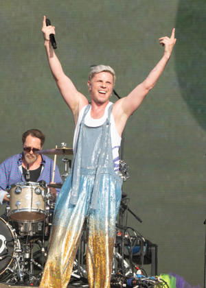 Jake Shears on stage as the Scissor Sisters performs during BST Hyde Park at Hyde Park in London, England. UK. Sunday 5th July 2026. Copyright: xJamesxWarrenx SCISSOR SISTERS AND MELANIE C - BST HYDE PARK12