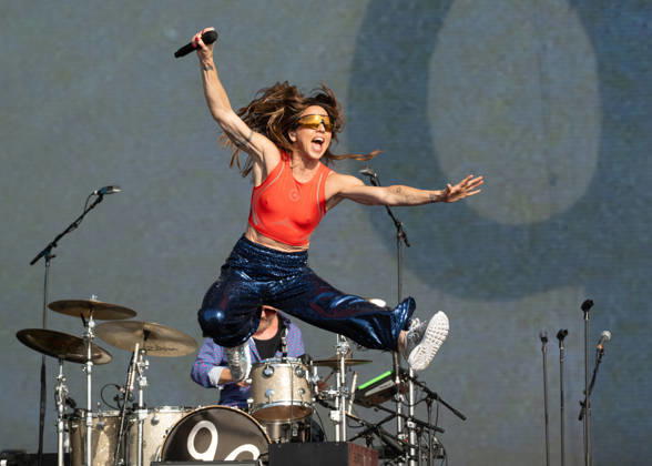 Melanie C on stage as the Scissor Sisters performs during BST Hyde Park at Hyde Park in London, England. UK. Sunday 5th July 2026. Copyright: xJamesxWarrenx SCISSOR SISTERS AND MELANIE C - BST HYDE PARK15