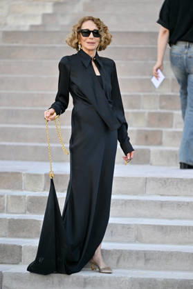 PFW Haute Couture Schiaparelli Outside Arrivals JR Marisa Berenson arriving at the Schiaparelli show during Haute Couture Fashion Week in Paris, France, on 6 July 2026. Photo by Julien Reynaud APS-Medias ABACAPRESS.COM Paris France  Copyright: xReynaudxJulien APS-Medias ABACAx