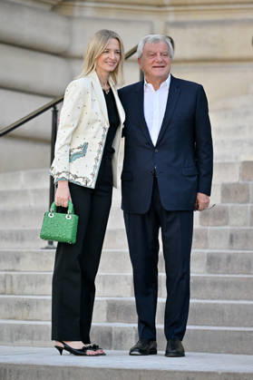 PFW Haute Couture Schiaparelli Outside Arrivals JR Delphine Arnault, Sidney Toledano arriving at the Schiaparelli show during Haute Couture Fashion Week in Paris, France, on 6 July 2026. Photo by Julien Reynaud APS-Medias ABACAPRESS.COM Paris France  Copyright: xReynaudxJulien APS-Medias ABACAx