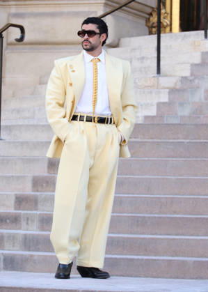 Bad Bunny Arrives at the Schiaparelli Fall Winter 2026–2027 Haute Couture Collection Fashion Show During Paris Fashion Week on July 6, 2026 Denis Guignebourg Bestimage Celebrities at the Schiaparelli Fall Winter 2026–2027 Haute Couture Collection fashion show, during Paris Fashion Week on July 6, 2026, Paris, France  Copyright: xDenisxGuignebourgx xBestimagexDenisxGuignebourgx xBestimagex