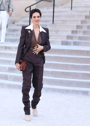 Farida Khelfa Arrives at the Schiaparelli Fall Winter 2026–2027 Haute Couture Collection Fashion Show During Paris Fashion Week on July 6, 2026 Denis Guignebourg Bestimage Celebrities at the Schiaparelli Fall Winter 2026–2027 Haute Couture Collection Fashion show, during Paris Fashion Week on July 6, 2026, Paris, France  Copyright: xDenisxGuignebourgx xBestimagexDenisxGuignebourgx xBestimagex
