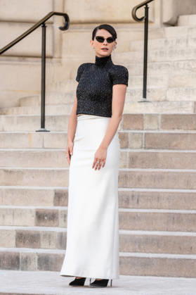 PFW HC Schiaparelli Outside Arrivals NB Josephine Japy arrived at the Schiaparelli Haute Couture Fall Winter 2026 2027 show as part of Paris Fashion Week on July 06, 2026 in Paris, France. Photo by Nasser Berzane ABACAPRESS.COM Paris France  Copyright: xBerzanexNasser ABACAx