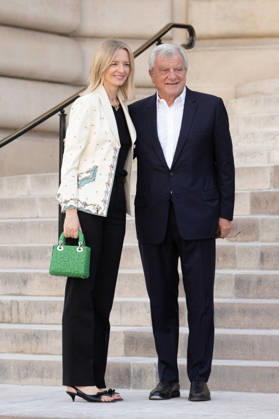 PFW HC Schiaparelli Outside Arrivals NB Delphine Arnault, Sidney Toledano arrived at the Schiaparelli Haute Couture Fall Winter 2026 2027 show as part of Paris Fashion Week on July 06, 2026 in Paris, France. Photo by Nasser Berzane ABACAPRESS.COM Paris France  Copyright: xBerzanexNasser ABACAx