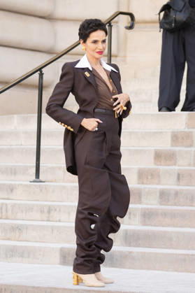 PFW HC Schiaparelli Outside Arrivals NB Farida Khelfa arrived at the Schiaparelli Haute Couture Fall Winter 2026 2027 show as part of Paris Fashion Week on July 06, 2026 in Paris, France. Photo by Nasser Berzane ABACAPRESS.COM Paris France  Copyright: xBerzanexNasser ABACAx