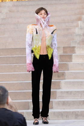 PFW HC Schiaparelli Outside Arrivals NB Emma Corrin arrived at the Schiaparelli Haute Couture Fall Winter 2026 2027 show as part of Paris Fashion Week on July 06, 2026 in Paris, France. Photo by Nasser Berzane ABACAPRESS.COM Paris France  Copyright: xBerzanexNasser ABACAx