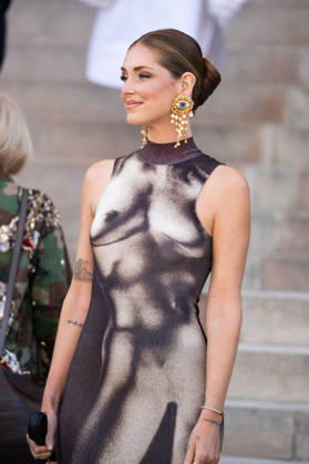 PFW HC Schiaparelli Outside Arrivals NB Chiara Ferragni arrived at the Schiaparelli Haute Couture Fall Winter 2026 2027 show as part of Paris Fashion Week on July 06, 2026 in Paris, France. Photo by Nasser Berzane ABACAPRESS.COM Paris France  Copyright: xBerzanexNasser ABACAx