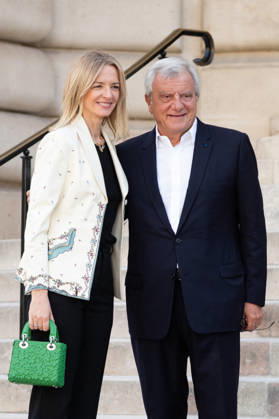 PFW HC Schiaparelli Outside Arrivals NB Delphine Arnault, Sidney Toledano arrived at the Schiaparelli Haute Couture Fall Winter 2026 2027 show as part of Paris Fashion Week on July 06, 2026 in Paris, France. Photo by Nasser Berzane ABACAPRESS.COM Paris France  Copyright: xBerzanexNasser ABACAx