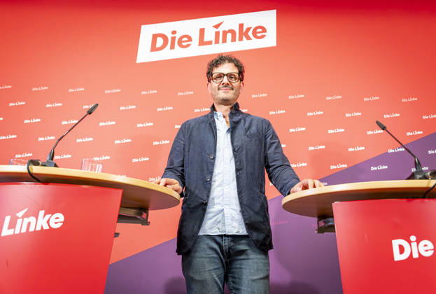 Luigi Pantisano EUR, Deutschland, Berlin, 06.07.2026: Pressekonferenz von Luigi Pantisano Vorsitzender der Partei Die Linke im Karl-Liebknecht-Haus zu aktuellen Themen.