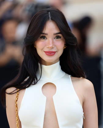 Schiaparelli - Outside Arrivals Heart Evangelista during Day One of Paris Fashion Week - Haute Couture Spring Summer 2026 2027 on July 06, 2026 in Paris, France.  Copyright: xDidierxFereyx