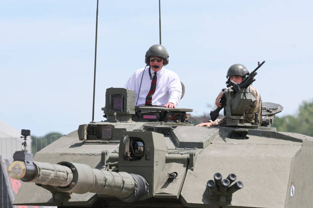 King Charles visits the Royal Tank Regiment s Families Day BOVINGTON, DORSET - JULY 06: King Charles III rides in a Challenger 3 Main Battle Tank during The Royal Tank Regiment s Families Day at the Tank Museum on July 06, 2026 in Bovington, Dorset. (Photo by Chris Jackson Getty Images)King Charles visits the Royal Tank Regiment s Families Day at the Tank Museum, Bovington, Dorset, UK, on the 6th July 2026. Picture by Chris Jackson WPA-Pool Bovington Tank Museum Dorset United Kingdom  WHA-0830