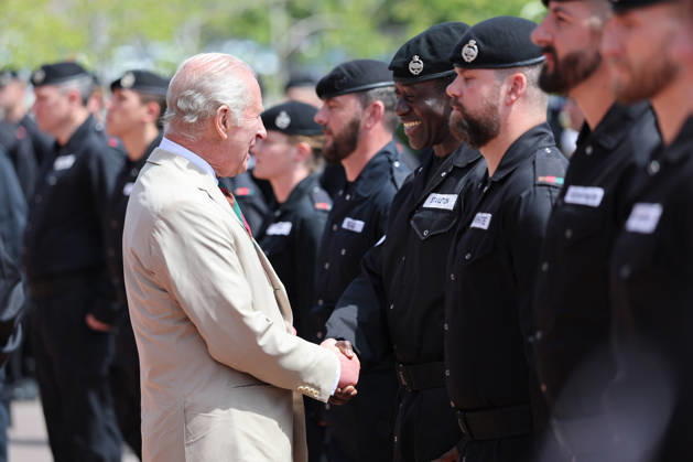 King Charles visits the Royal Tank Regiment s Families Day BOVINGTON, DORSET - JULY 06: King Charles III meets RTR soldiers on parade during The Royal Tank Regiment s Families Day at the Tank Museum on July 06, 2026 in Bovington, Dorset. (Photo by Chris Jackson Getty Images)King Charles visits the Royal Tank Regiment s Families Day at the Tank Museum, Bovington, Dorset, UK, on the 6th July 2026. Picture by Chris Jackson WPA-Pool Bovington Tank Museum Dorset United Kingdom  WHA-0830