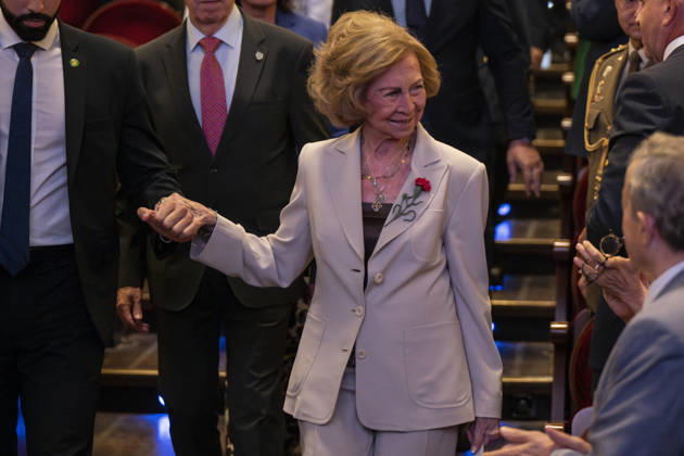 July 6, 2026, Madrid, Spain: Queen Sofia attends the Conference on the crucial contributions to the American Revolution made by the historical figures ˜Bernardo de Galvez™ and ˜Francisco de Saavedra™, at the Teatro Real in Madrid. Madrid Spain - ZUMAs197 20260706_aaa_s197_025 Copyright: xAtilanoxGarciax