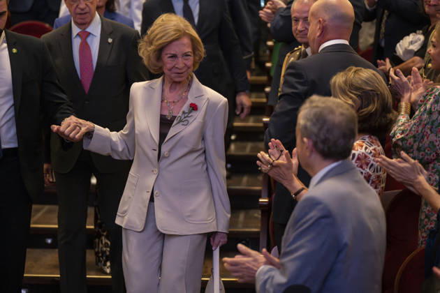 July 6, 2026, Madrid, Spain: Queen Sofia attends the Conference on the crucial contributions to the American Revolution made by the historical figures ˜Bernardo de Galvez™ and ˜Francisco de Saavedra™, at the Teatro Real in Madrid. Madrid Spain - ZUMAs197 20260706_aaa_s197_037 Copyright: xAtilanoxGarciax