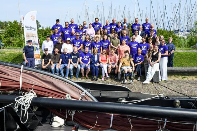 Enkhuizen, The Netherlands, 2026-07-06 16:01:50 ENKHUIZEN , 06-07-2026, Zuiderzeemuseum Princess Margriet visits the Zuiderzeevaart sailing camp of the Foundation for Children s Oncological Holiday Camps (SKOV) in Enkhuizen. Since 1986, the SKOV has organized several holiday camps and a family day annually for children with cancer and is celebrating its 40th anniversary this year. PHOTO: NLBeeld Patrick van Emst Credit: NL Beeld Patrick van Emst  Copyright: xx x