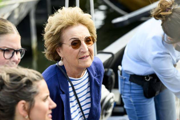 Princess Margriet Visits the Zuiderzeevaart Sailing Camp - The Netherlands Princess Margriet visits the Zuiderzeevaart sailing camp of the Foundation for Children s Oncological Holiday Camps (SKOV) in Enkhuizen, The Netherlands on July 6, 2026. Since 1986, the SKOV has organized several holiday camps and a family day annually for children with cancer and is celebrating its 40th anniversary this year. Photo by NLBeeld Patrick van Emst Bruno Press ABACAPRESS.COM Enkhuizen Netherlands  Copyright: xBrunoxPress ABACAx