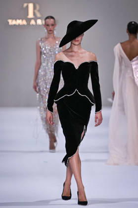 PFW - Tamara Ralph Runway in Paris FA A model walks the runway the Autumn-Winter 2027 2028 couture collection by Tamara Ralph during the Paris Fashion Week, on July 6, 2026. Photo by Firas Abdullah ABACAPRESS.COM Paris Ile-de-France France  Copyright: xAbdullahxFiras ABACAx
