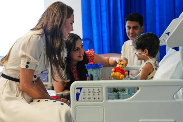 The Princess of Wales visits Evelina London Childrens Hospital Britain s Kate, The Princess of Wales, talks to young Arjun and his family at the Edward ward as she visits Evelina London Children s Hospital in London, Monday, July 6, 2026.(AP Photo Alastair Grant, Pool)The Princess of Wales visits Evelina London Childrens Hospital, London, UK, on the 6th July 2026. Picture by Alastair Grant WPA-PoolThe Princess of Wales visits Evelina London Childrens Hospital, London, UK, on the 6th July 2026. Picture by Alastair Grant WPA-Pool London Evelina London Childrens Hospital London United Kingdom WHA-0830