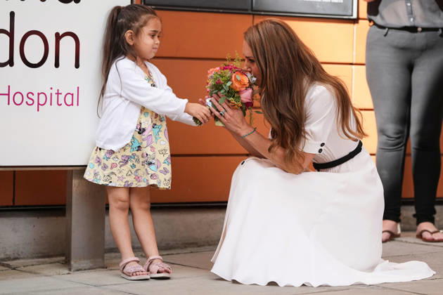 The Princess of Wales visits Evelina London Childrens Hospital Britain s Kate, The Princess of Wales, receives flowers from 5 years old Amelie after her visit to Evelina London Children s Hospital in London, Monday, July 6, 2026.(AP Photo Alastair Grant, Pool)The Princess of Wales visits Evelina London Childrens Hospital, London, UK, on the 6th July 2026. Picture by Alastair Grant WPA-PoolThe Princess of Wales visits Evelina London Childrens Hospital, London, UK, on the 6th July 2026. Picture by Alastair Grant WPA-Pool London Evelina London Childrens Hospital London United Kingdom WHA-0830