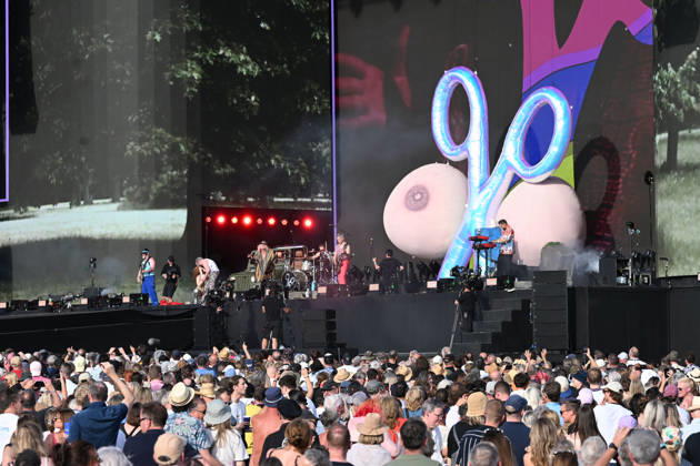Scissor Sisters performing at British Summertime in London LONDON, ENGLAND - JULY 05: Babydaddy, Jake Shears and Del Marquisof ™Scissor Sisters™ performing at British Summertime, Hyde Park on July 05, 2026 in London, England. CAP MAR MAR Great Britain UK Copyright: xMartinxHarris CapitalxPicturesx