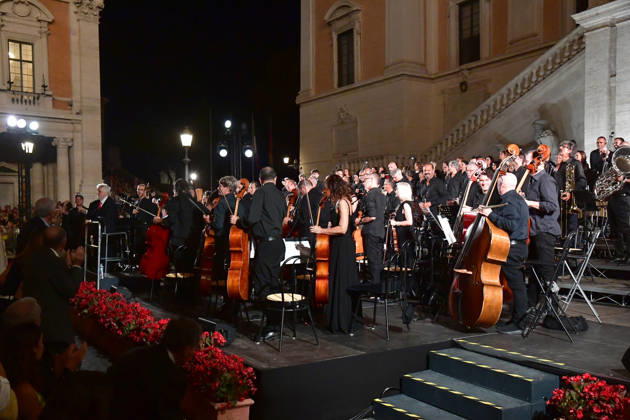 IPA86455840 - Rome, Piazza del Campidoglio: Nicola Piovani’s Tribute Concert to Ennio Morricone. Pictured: Nicola Piovani  Copyright: xVincenzoxLandix xVincenzoxLandix 86455840