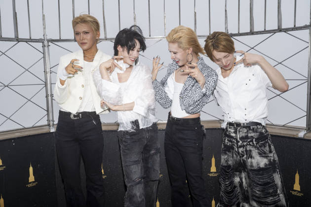 July 6, 2026, New York, New York, USA: XLOV members HYUN, RUI, WUMUTI and HARU visit the Empire State Building in New York to celebrate their first visit to the US as a group. 6 July 2026 New York USA  - ZUMAa265 20260706_zep_a265_016 Copyright: xEricxAcquayex